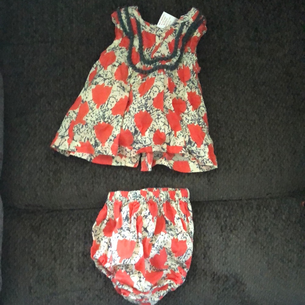 0/3 month baby girl 2 piece outfit